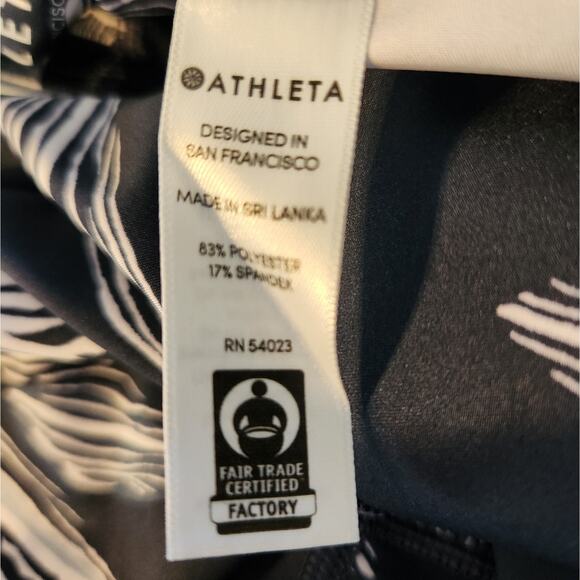 Athleta Floral Sonic Athletic Capri Navy Small - Picture 11 of 11